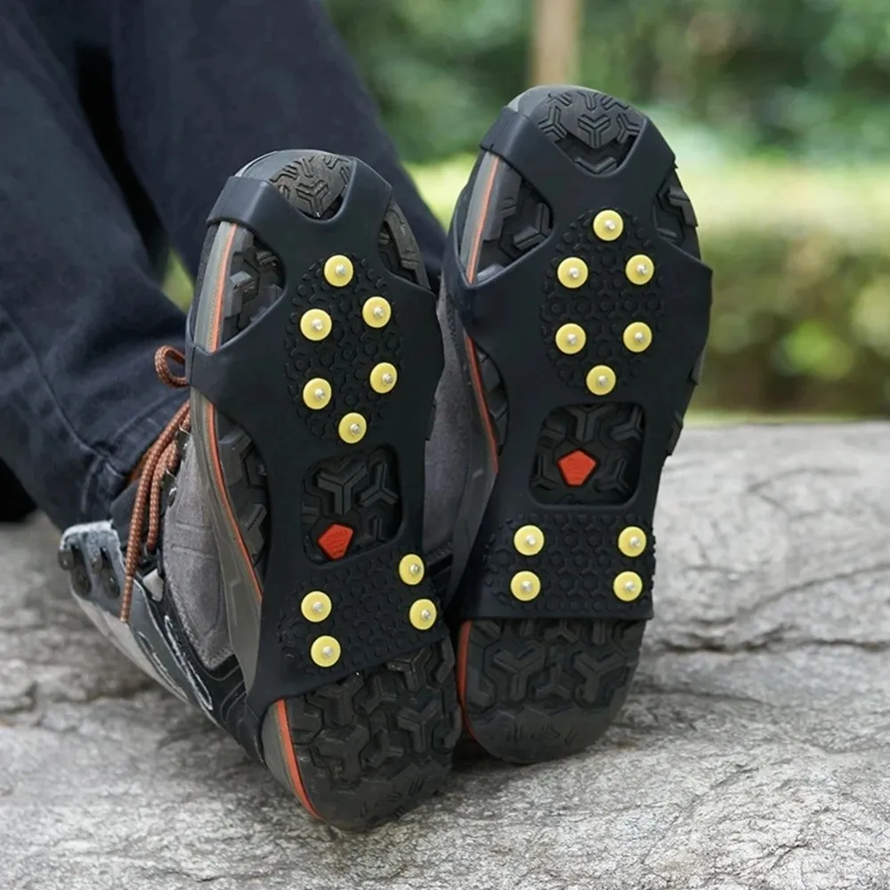 New 10 Teeth Ice Claw Anti-Slip Universal Ice Gripper Spike Spike Shoes Crampons Winter Outdoor