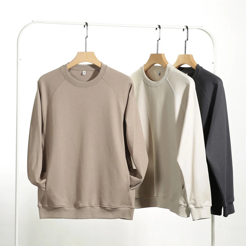 

Autumn Winter Unisex Premium Simple Sweatshirt Solid Color O-neck Loose Casual Cozy Long Sleeve Fashion Youth All-match Tops