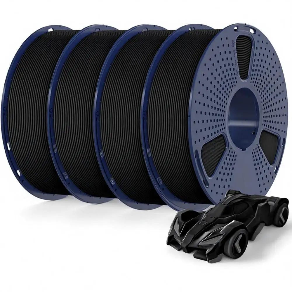

Набор филаментов PETG 4 кг, 1,75 мм, 4 катушки по 1 кг каждый, разные цвета, включая черный