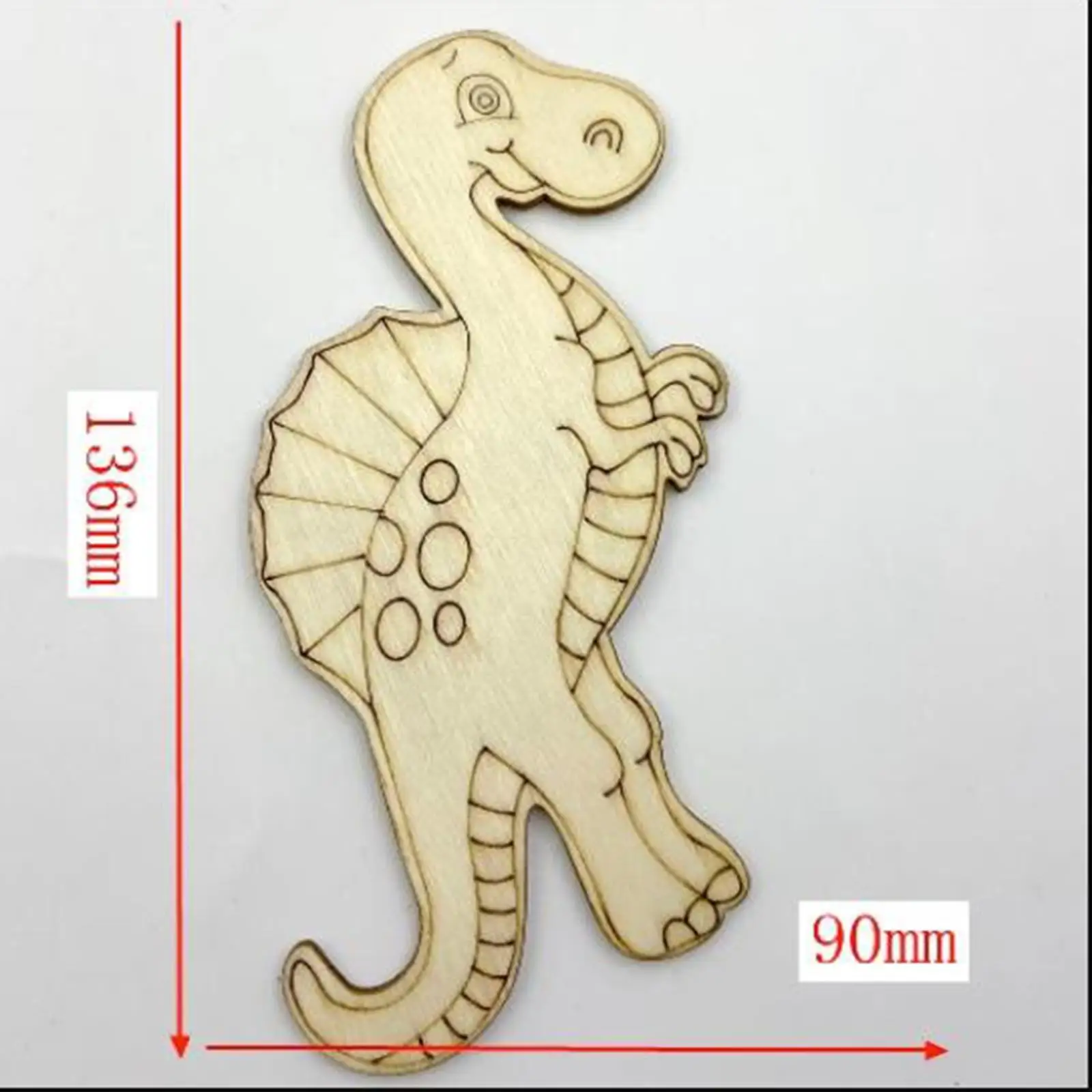 Wood Dinosaur Cutouts Wooden Dinosaur Chips for Paint Crafts Gift Tags Kids