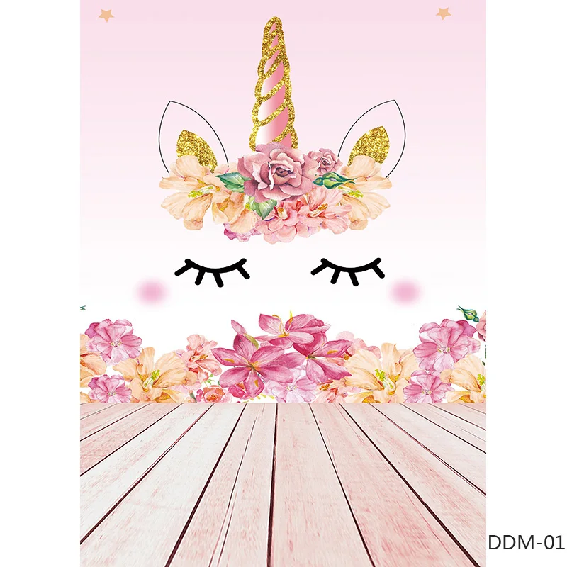 ZHISUXI 비닐 유니콘 생일 사진 배경, 신생아 아기 사진 배경, 스튜디오 사진 소품 210605-05