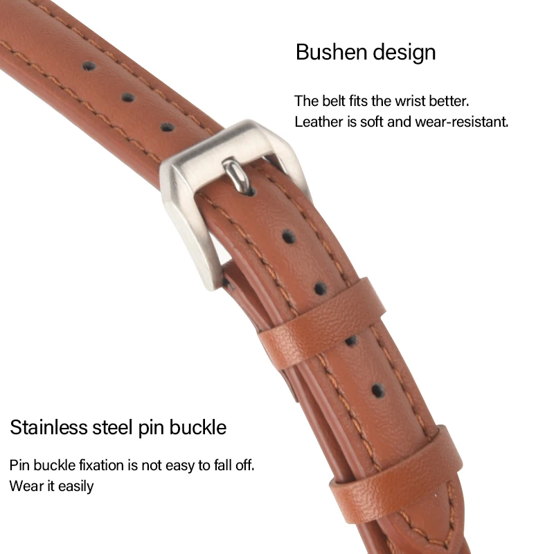 Leather Slim Strap for Apple Watch Band 44mm 40mm 41mm 45mm 38mm 42mm 49mm 44 45 iWatch Series 8 7 SE 6 5 4 3 2 1 Woman Bracelet