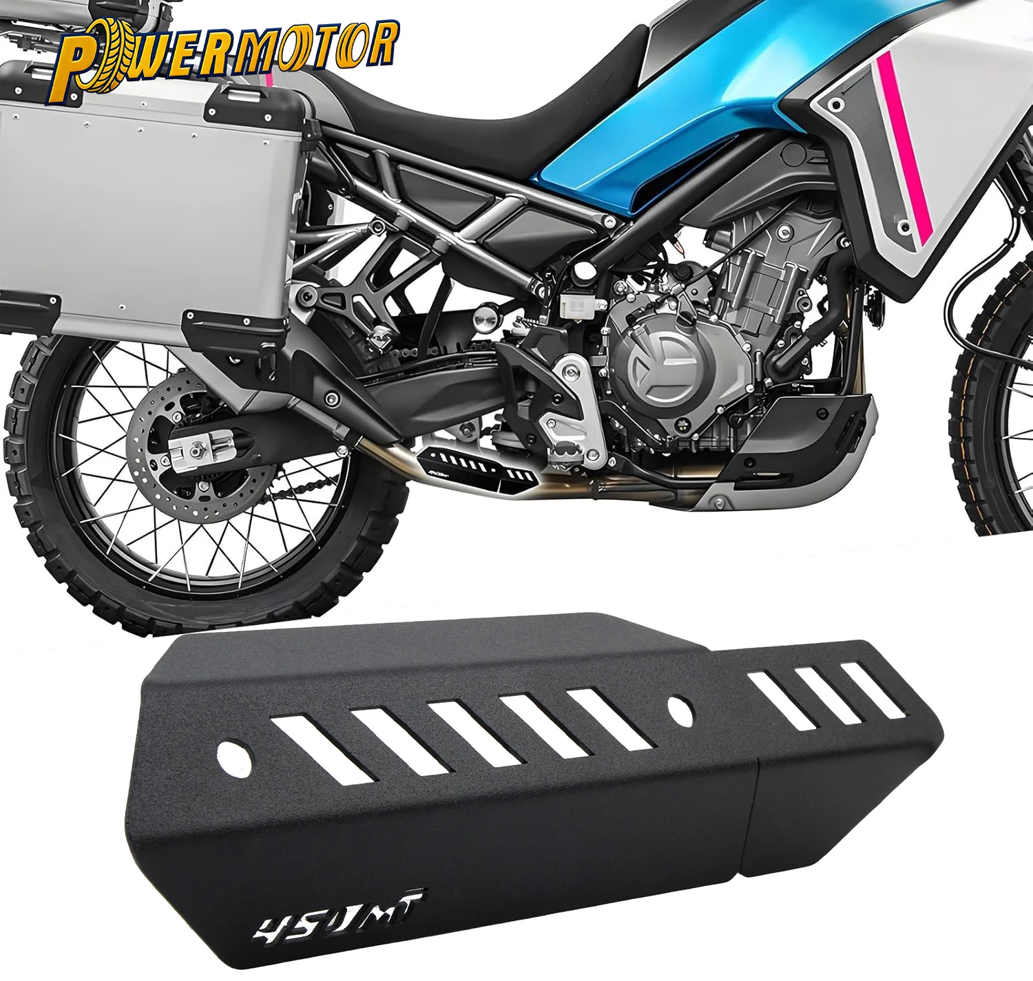 Motorcycle Exhaust Pipe Anti-scalding Protector Cover For CFMOTO 450MT 2024 2025 2026 Adventure Bike Heat Shield Guards Parts