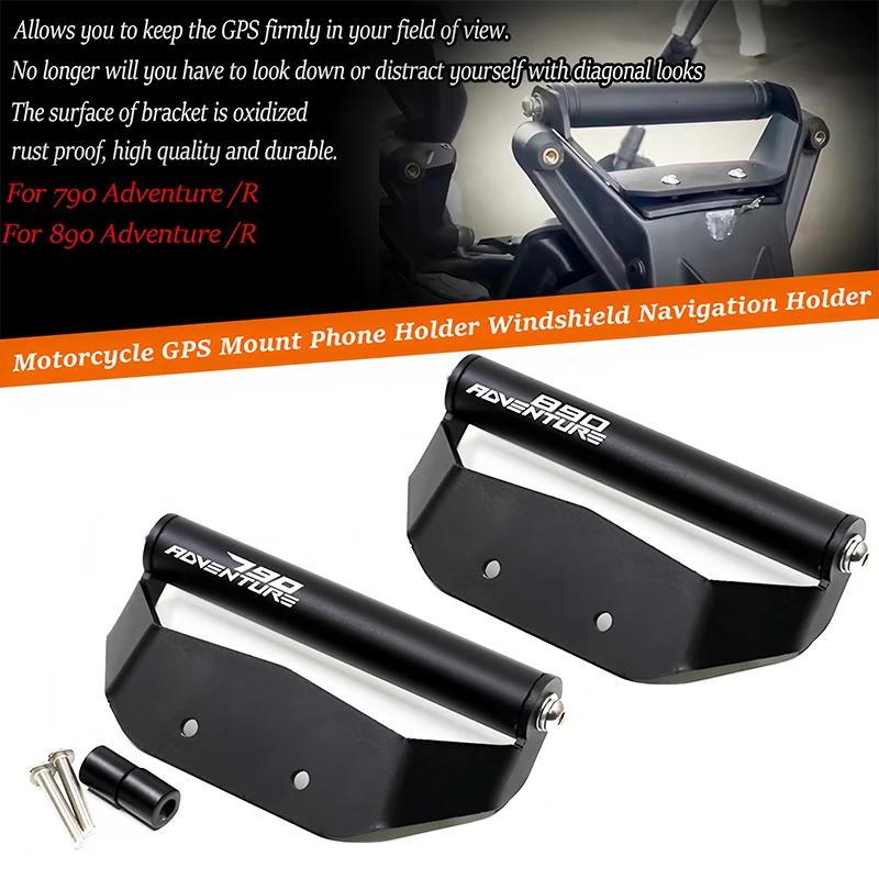 

Cellphone Phone GPS Navigation Mount Bracket Motorcycle Handlebar Bar Extension Stand Holder For 790 890 Adventure ADV R