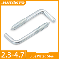 5~20pcs Screw-in L Shaped Cup Hook Screw M2.4 M2.5 M3.8 M4.2 Zinc Plated Right Angle Ceiling Screw Hook for Lamp Cabinet
