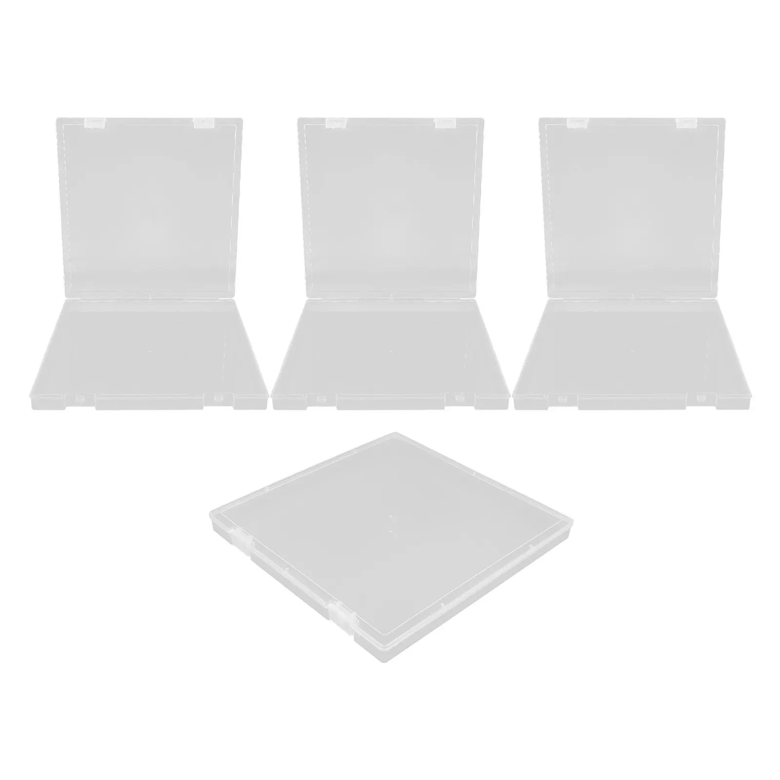 4 pcs File Organizer Desktop Box Holder Office Storage Halloween Christmas New Year Clear Plastic Storage Box Clear Storage Box