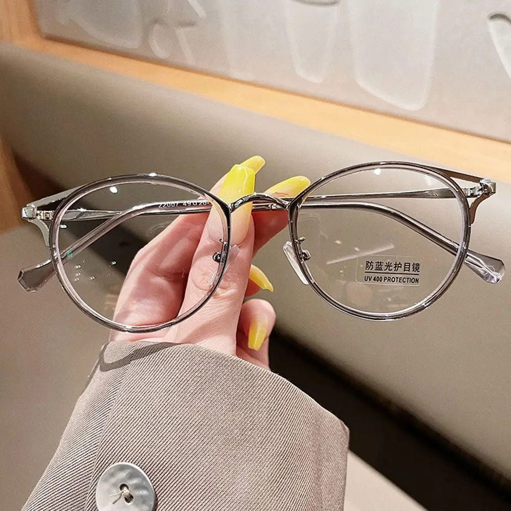 Fashion Portable Durable Round Anti-Blue Light Glasses Oversized Eyeglasses Ultra Light Computer Goggles Optical Spectacles