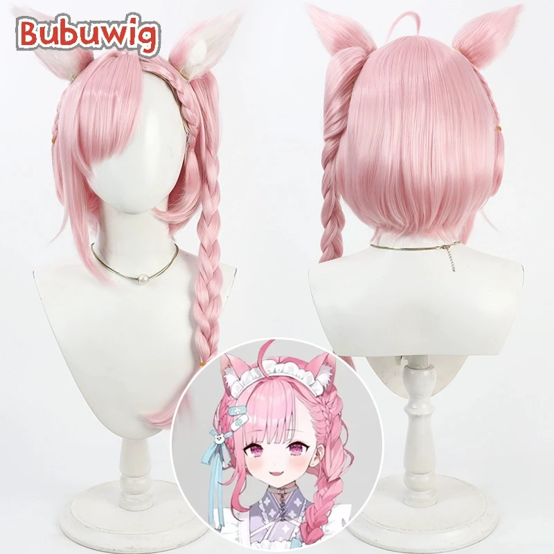 

Bubuwig синтетические волосы Юки Сакуна косплей парики с ушками виртуальный YouTuber Юки Сакуна Хэллоуин женский розовый парик термостойкий