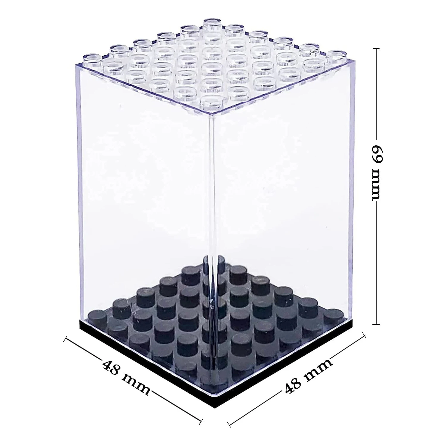 Acrylic Minifigures Display Case, Stackable Acrylic Display Box Storage for Collection Bricks Blocks Toy Models Minifigures