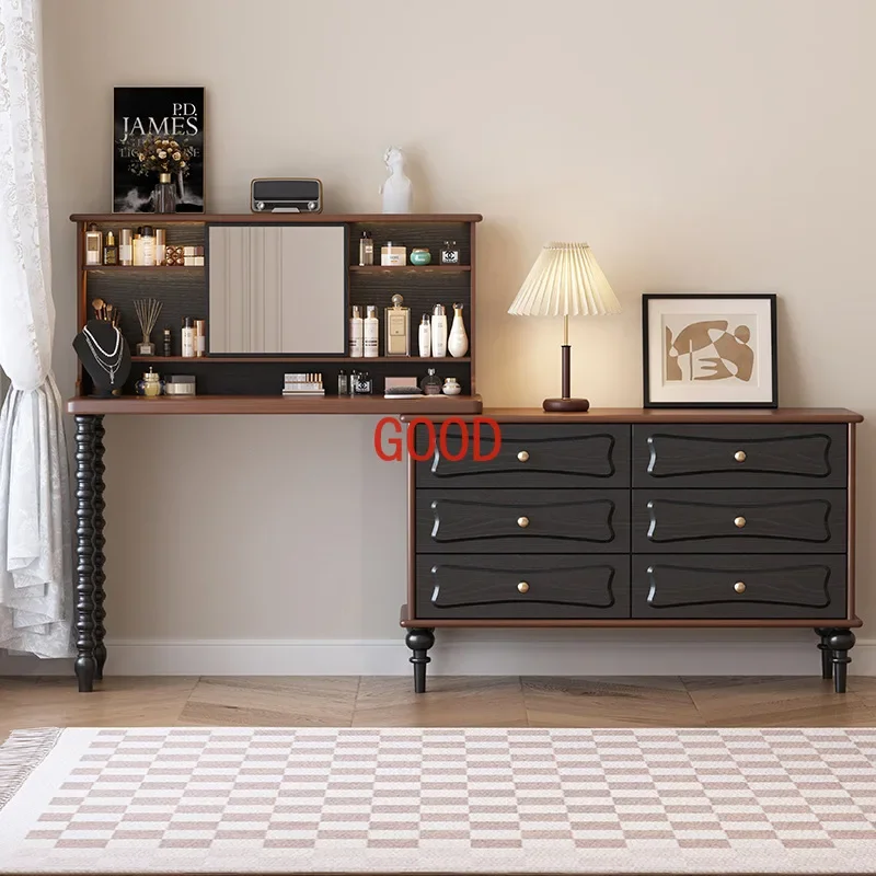 American French retro small apartment bedroom chest dresser