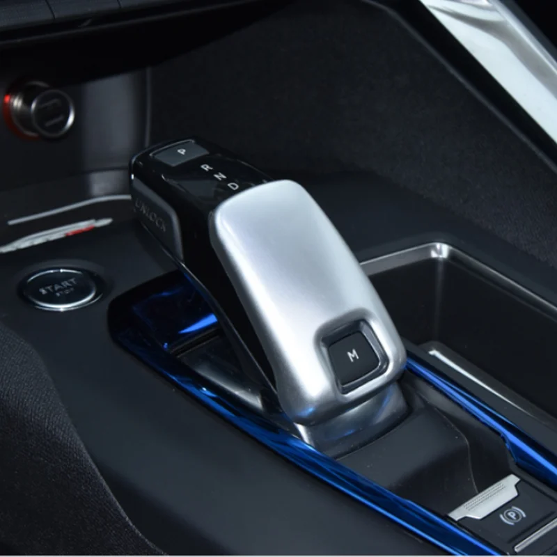 

BJMYCYY Gear Shift Knob Cover Decoration Trim ABS Plastic Style Fit for 2017 Peugeot 3008 Accessories Interior