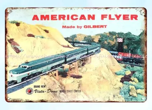 1956 American Flyer Model Train railway railroad metal tin sign outdoor art