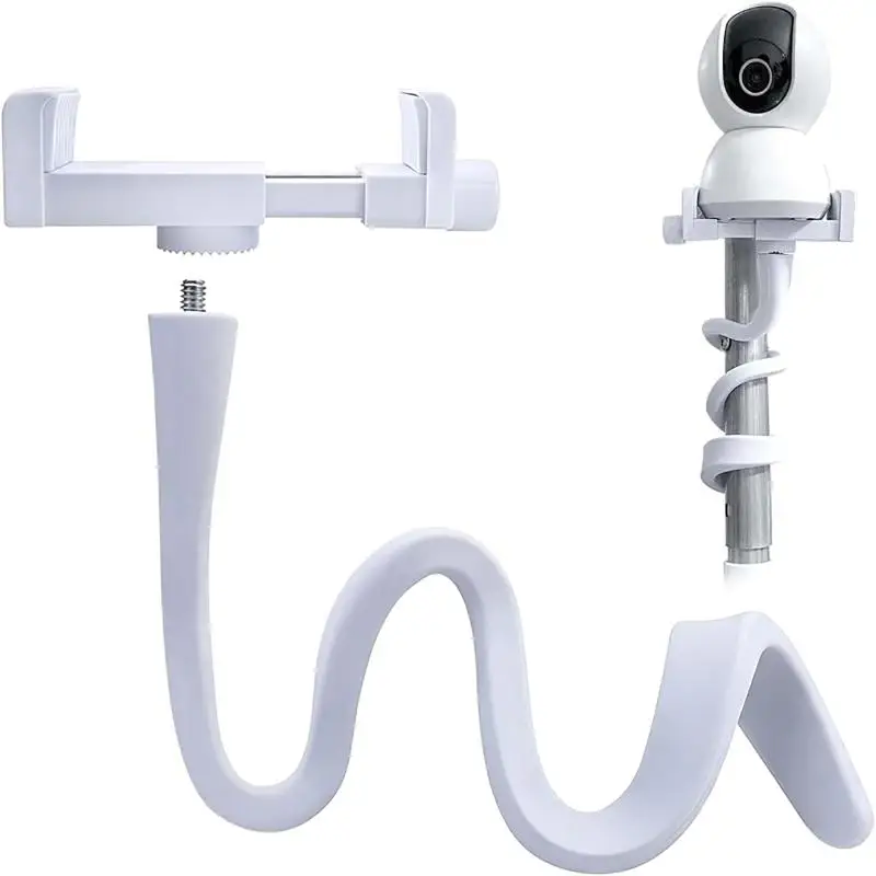 Universal Baby Monitor Camera Mount Bracket Flexible Clip Multifunction Adjustable 360° Swivel for Crib Bedside Nursery