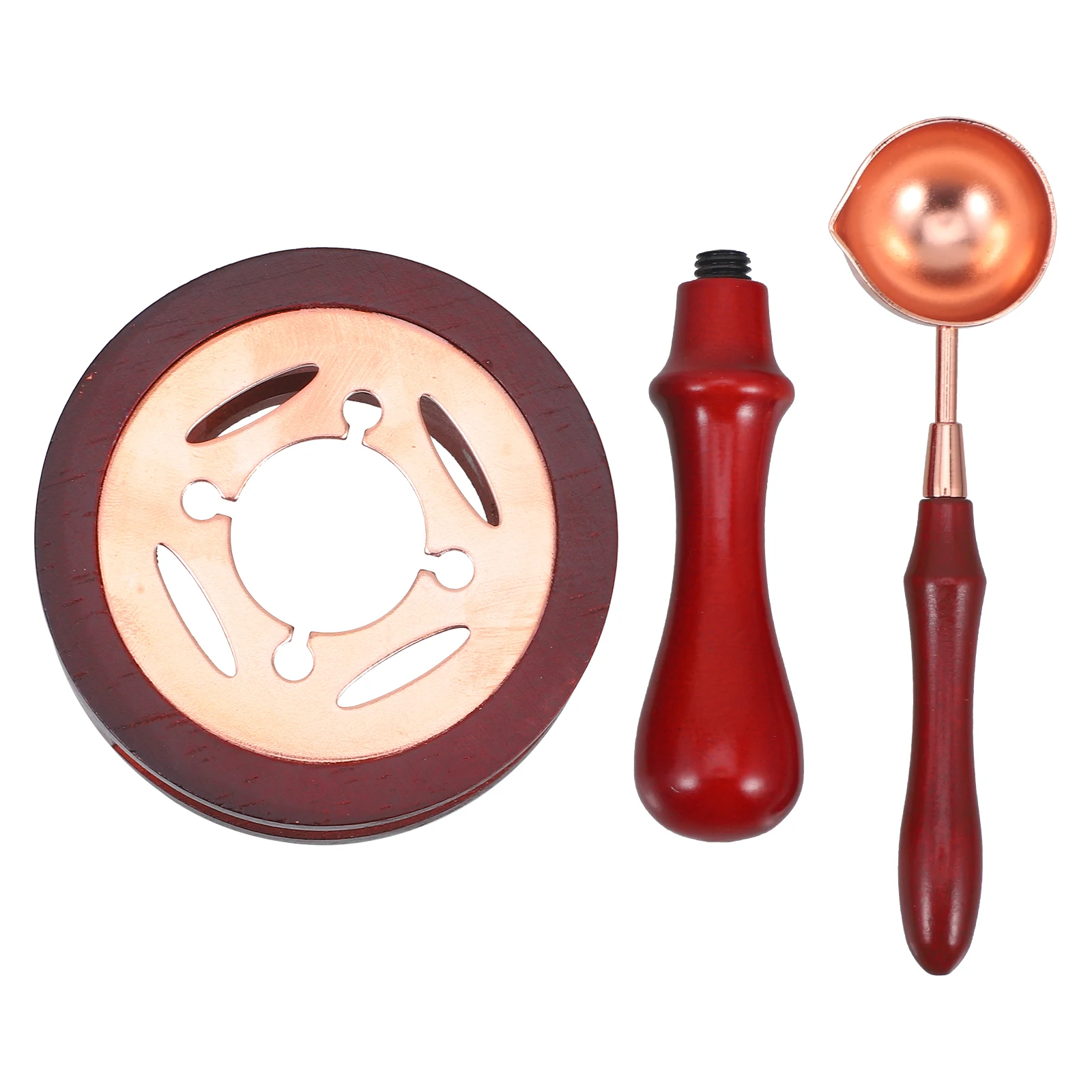

1 set Pink Wax Seal Kit Melting Warmer Stove Spoon Creative Design Portable Storage DIY Gift Birthday Valentine Mother Day
