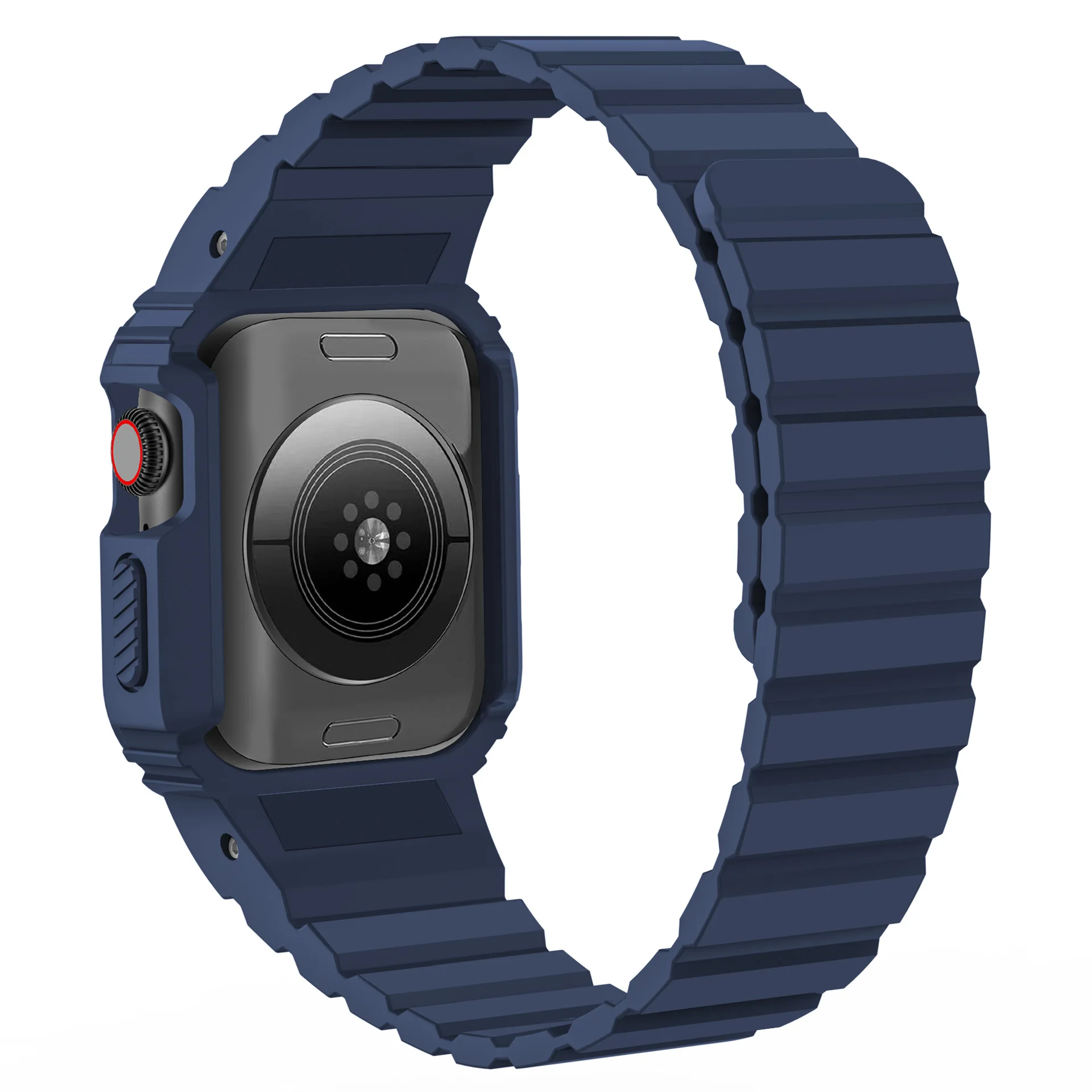 Magnetic Silicone Strap+Case For Apple Watch Ultra 49mm 8 7 45mm 41mm Protective Shell Kit iWatch 6 5 4 3 SE 44mm 42mm 40mm Band