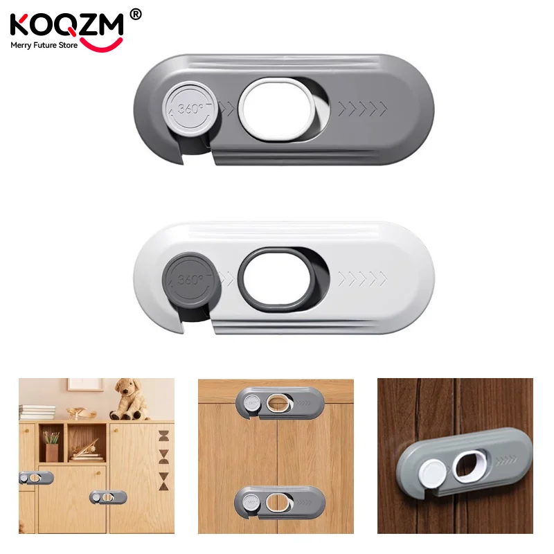 1pc Multi-Function Drawer Locks for Kids Security Protection Baby Anti-Pinch Hand Cabinet Door Buckle Home Refrigerator Lock