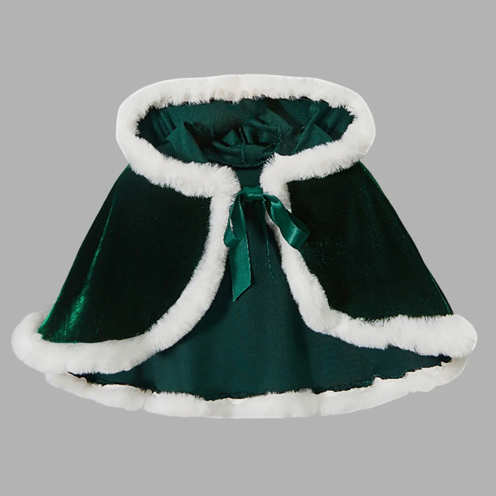 Temperament Shawl Womens Christmas Fashion Cape Santa Costume Velvet Hooded Shawl Cloak Xmas Party Outfit For Women Accessories