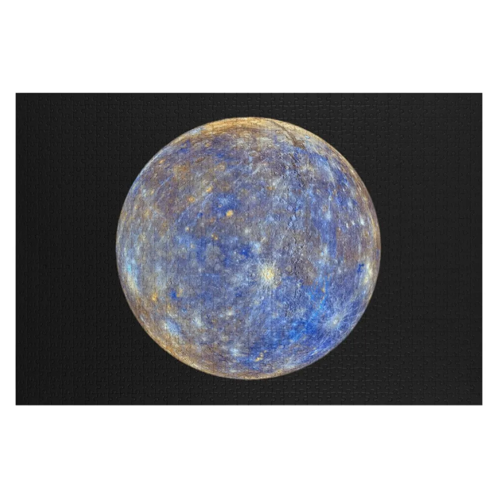 

Colorful Planet Mercury. The Mercury Surface Jigsaw Puzzle Personalized Custom Name Wood Personalized Gift Puzzle