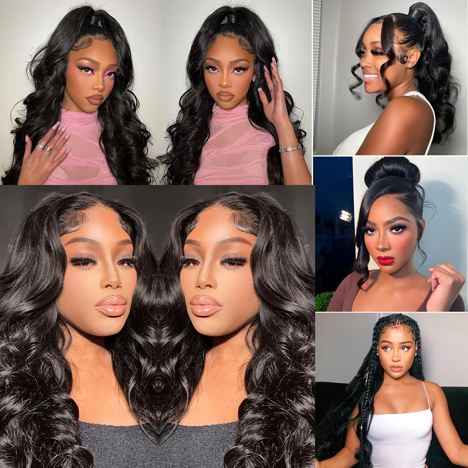 

Body Wave 13x4 HD Glueless Front 100% Human Hair 32 Inch Wig Brazilian Body Wavy Transparent Lace Frontal Wigs Pre Plucked Hair