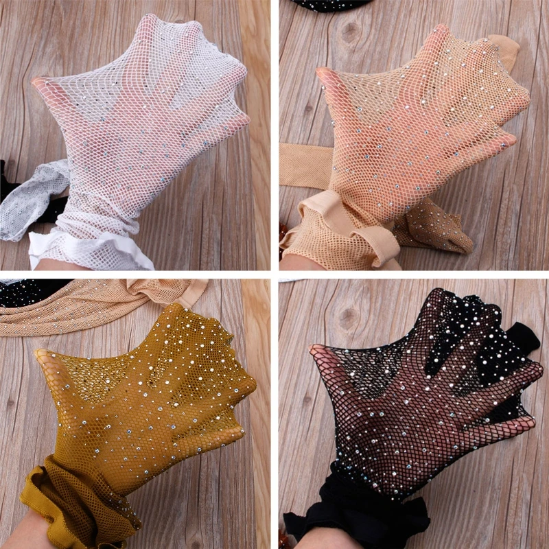 Blingbling Legging Mesh Socks for Rhinestone Hollow Out Pantyhose Solid Diamond Toddler Kids Little Girls Glitter Stocki