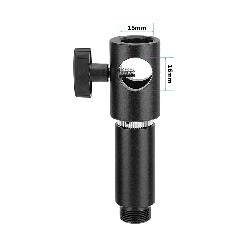 Cabezal de soporte de luz CAMVATE de 16 mm con tornillo de rosca macho de 5/8 "-27 para soporte de clip de micrófono