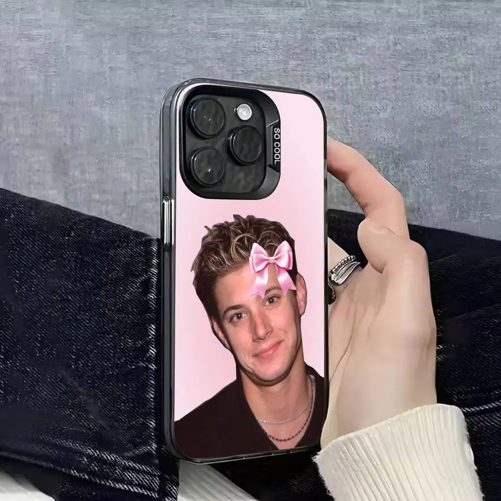 حافظة هاتف J-Jensen Ackles D-Dean Winchester لهاتف iPhone 17,16,15,14,13,12,Pro,Max,Plus,E,SE4,Air,Mini Black IMD Box
