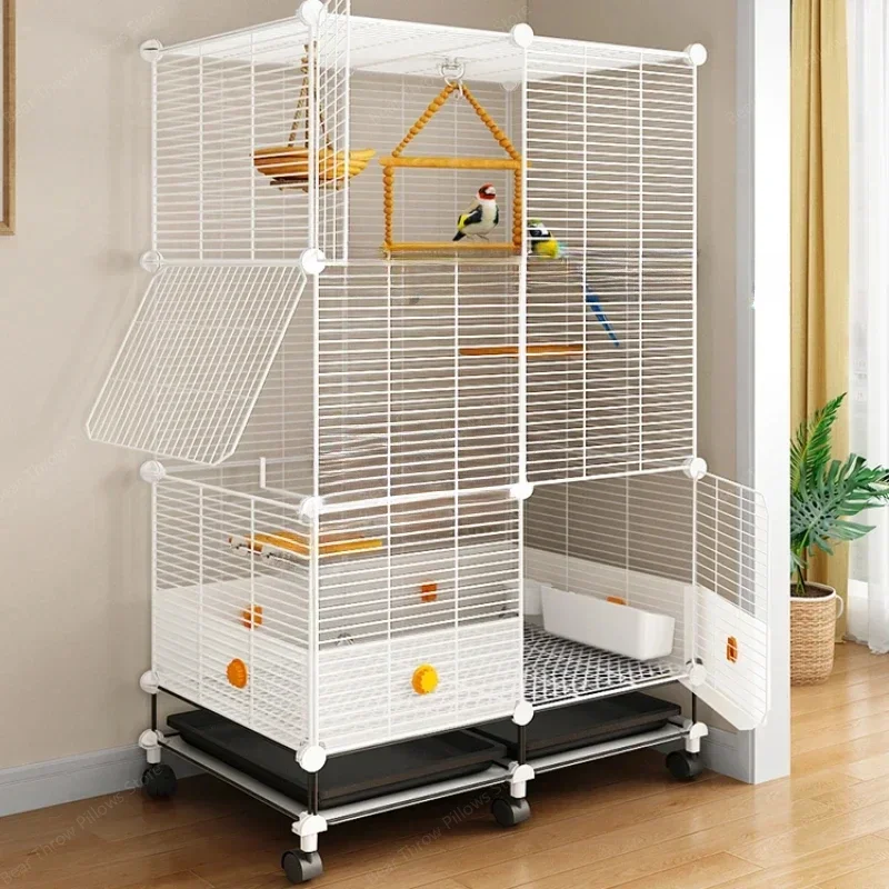 

Large Budgie Bird Cage Myna Speciality Metal Shelf Habitat Square Bird Cage Breeding Canary Oiseaux Accessoires Pet House QF50NL