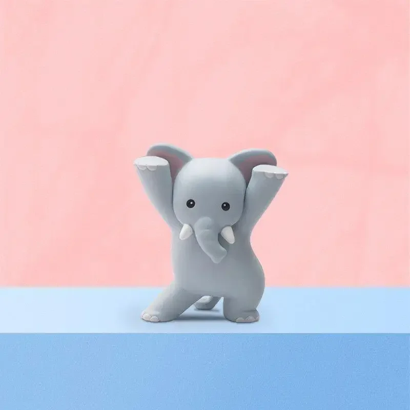 Qualia Original Enchanting Raise The Pen Animal Elephant Lion Penguin Gachapon Capsule Toy Doll Model Gift Figures Collect