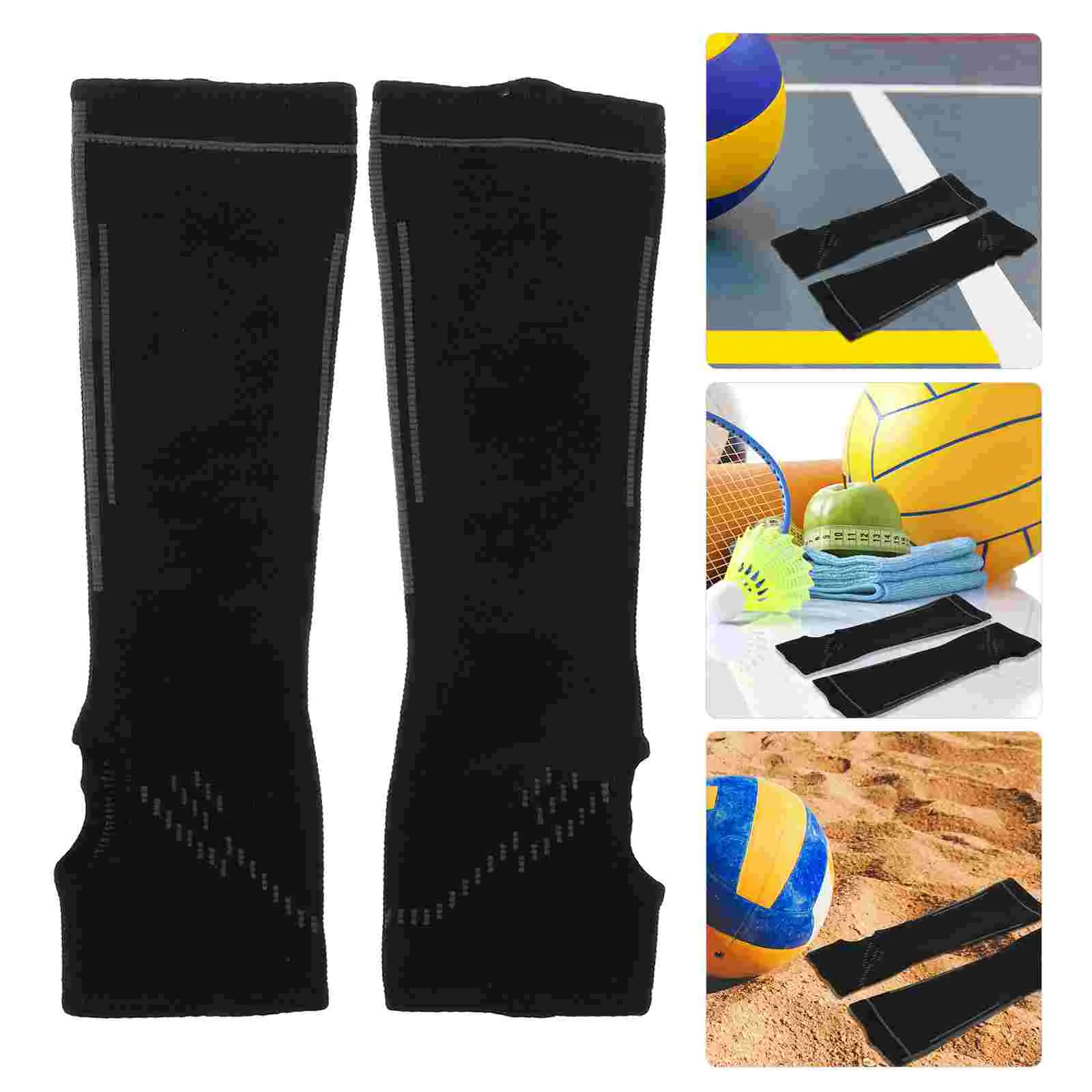 Extended Volleyball Arm Guards Forearm Sleeve Football Black Long Gloves Costume