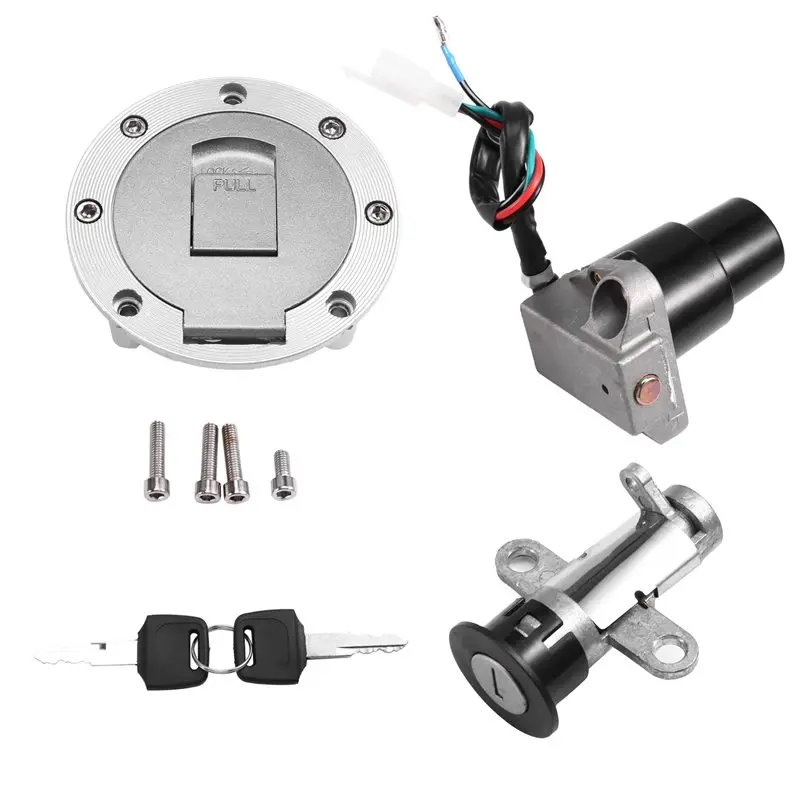 AS57-Motorcycle Ignition Switch Lock Seat Lock With Key Set For TZR250 1987-1989 Including GAS Fuel Tunk Tank Cap Lock