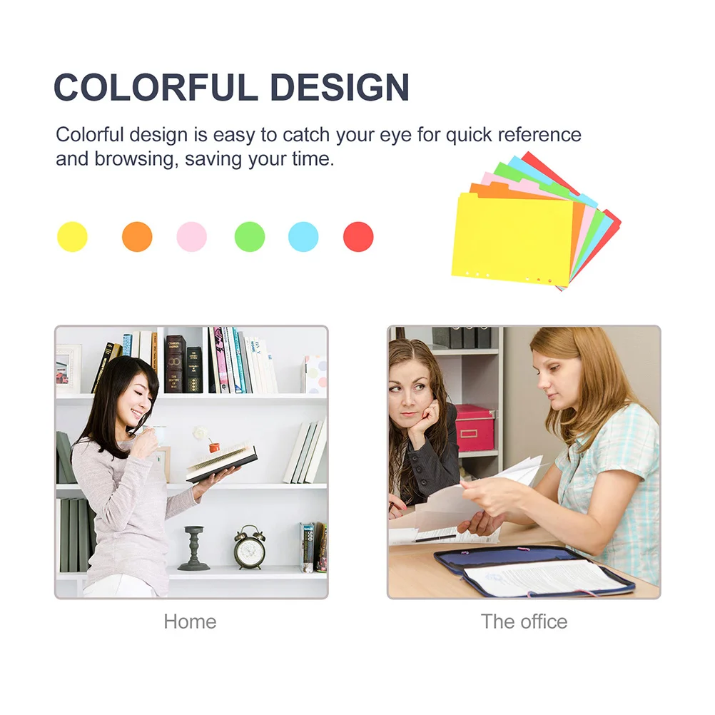 

24Pcs Multicolor Paper Tab Dividers Index Classified Labels for Notebooks Journals Diary Binder Organizers Classification Tabs
