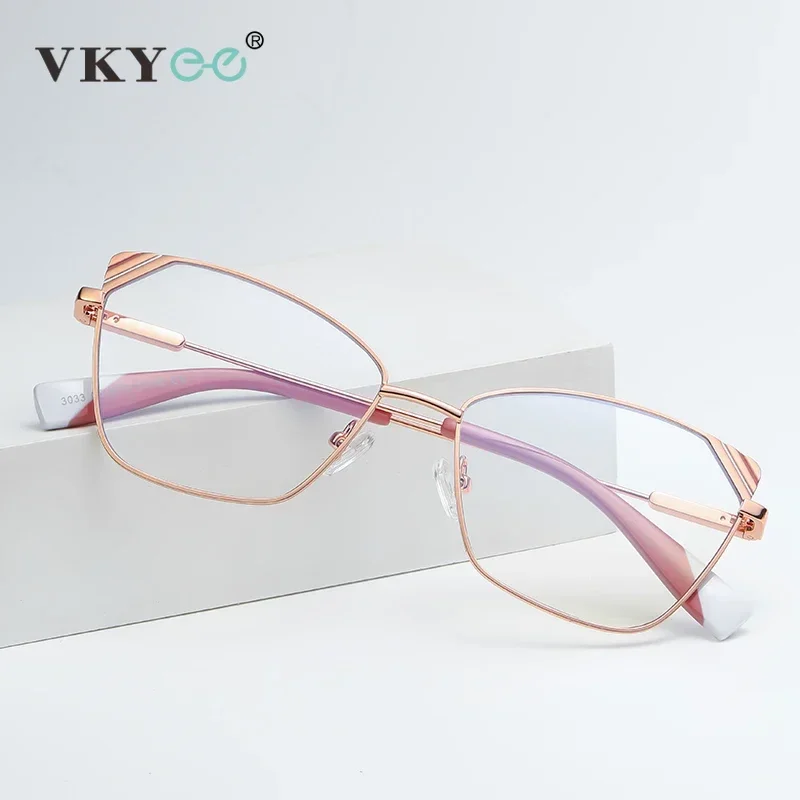 

VICKY Cat Eye Reading Eye Glasses Frames for Women Anti-Blue Light Computer Eyewear Bluelight Blocking Optical Eyeglasses 3033