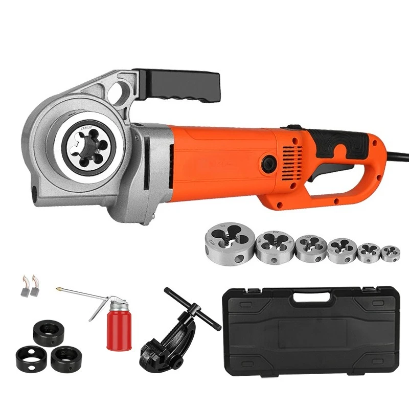Threading machine round steel electric hand-held water pipe fire pipe steel bar