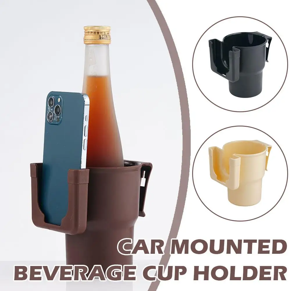 Car Mounted Beverage Cup Holder Solid Color Air Vent Outlet Drink Coffee Bottle Holder Universal Cup Holder