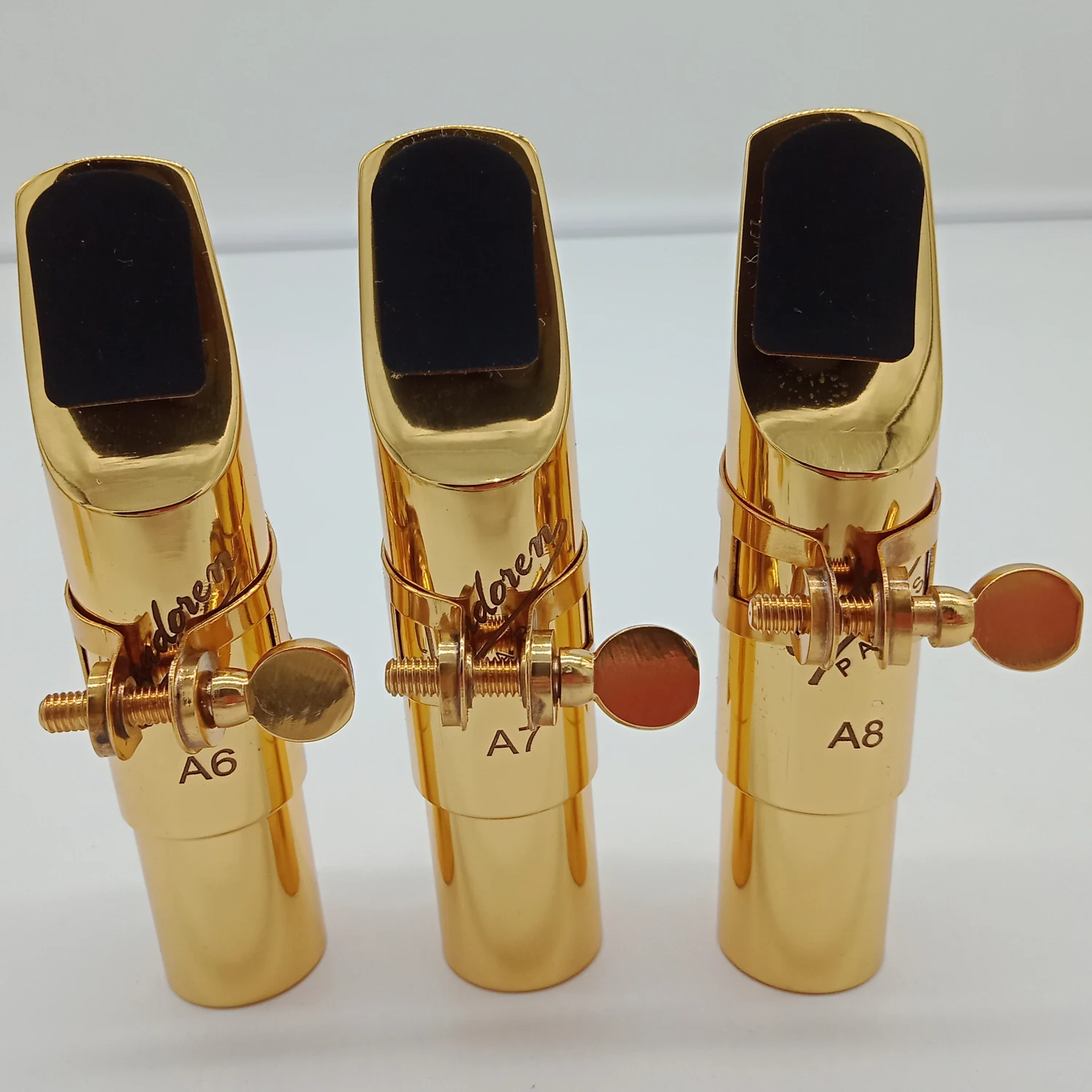 Brand New Professional Tenor Soprano Alto Saxophone Metal Mouthpiece Gold Lacquer Sax Mouthpiece Accessory Number 5 6 7 8 9