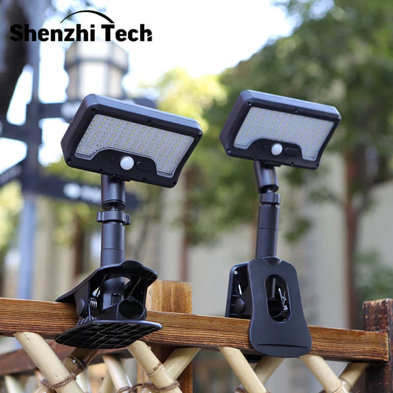 Lumière extérieure avec détecteur de mouvement solaire, 360 °   Rotation 4 Modes d'éclairage, résistant aux intempéries, éclairage à montage Multiple, pour sécurité extérieure