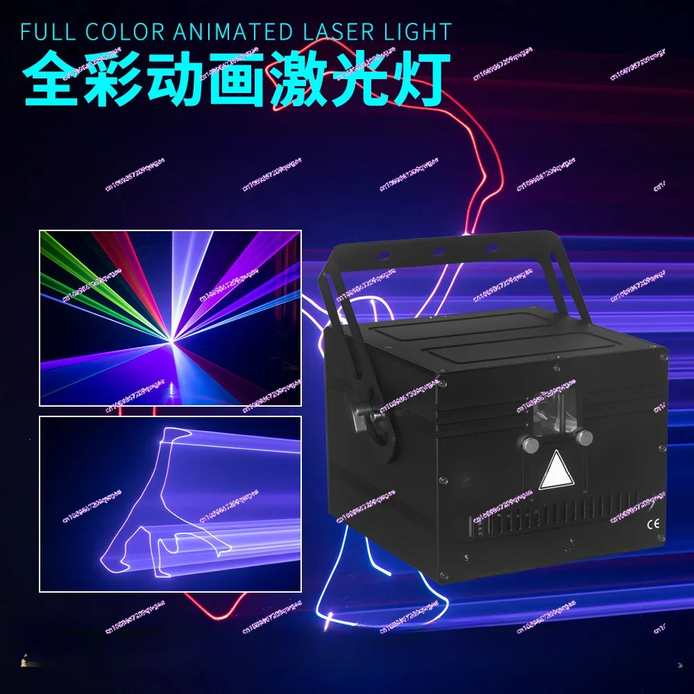 Wedding Focus Full-color Laser Light Lamp 3D Laser Projector  Party Stage Christmas Show Beam