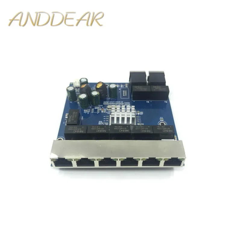 

Industrial Ethernet Switch Module 5 Ports Unmanaged10/100/1000mbps PCBA board OEM Auto-sensing Ports PCBA board OEM Motherboard