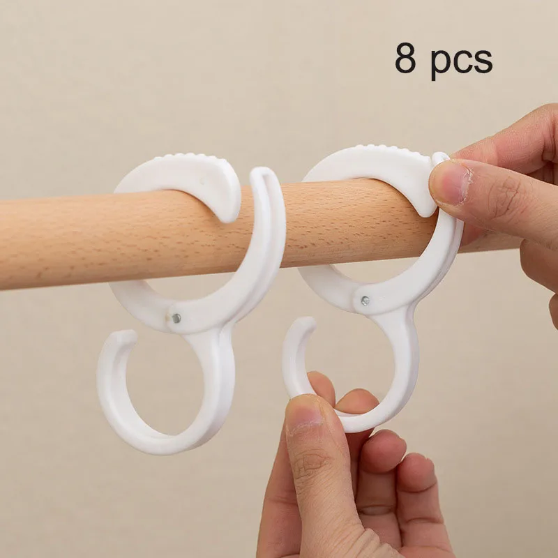 

8pc Plastic S-shaped Hook Windproof Card Slot Outdoor Hooks Portable Hanger for Motorcycle Bathroom Multifunctional Wardrobe