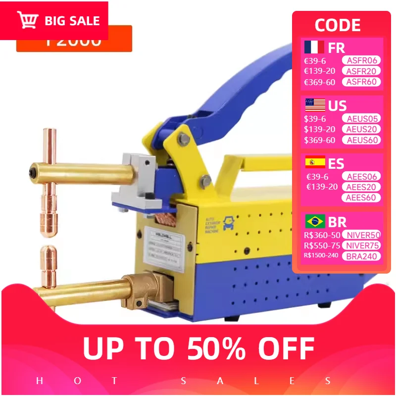 

F2000 Double-sided spot welder 220V portable hand-held welding head gun automotive sheet metal repair tool
