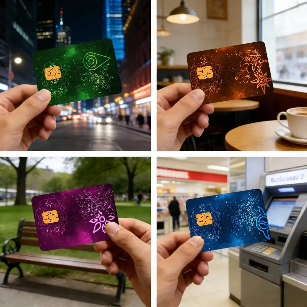 Anime D-Digimon Credit Card Stickers Bank Cards Public Transport Cards Waterproof And Scratch-Resistant Protective Film