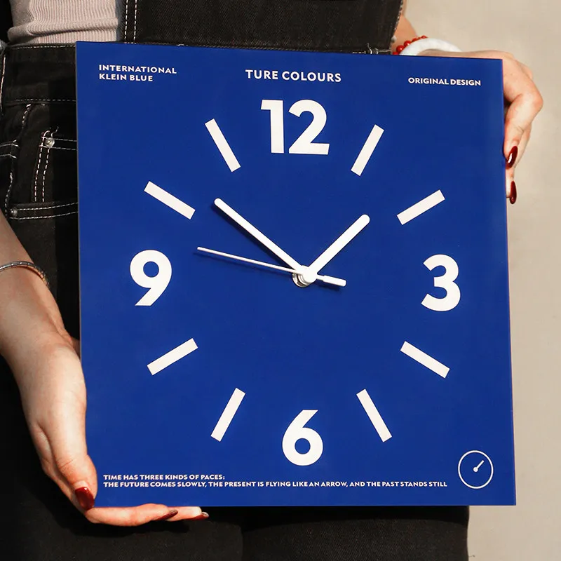 Square Office Wall Clock Design Modern Nordic Living Room Wall Clock Luxury Bedroom Kitchen Horloge Murale Aesthetic Room Decor