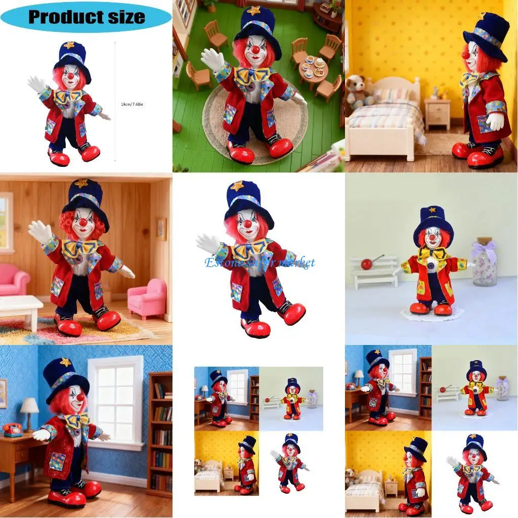 

090B Ceramic Poseable Happy Character Bright Outfit Home Accent Christmas Display