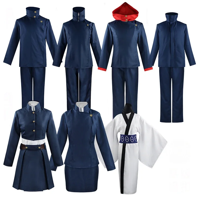 Jujutsu Kaisen Anime Cosplay Costume Gojo Satoru Top Pants Suit Kugisaki Nobara Dress Ryomen Sukuna Halloween Role Play Kimono