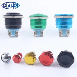 12mm 16mm 19mm 22mm Metal Oxidized Push Button Switch 1NO Reset Press Button Screw Terminal Momentary Red Black Blue Gold Green
