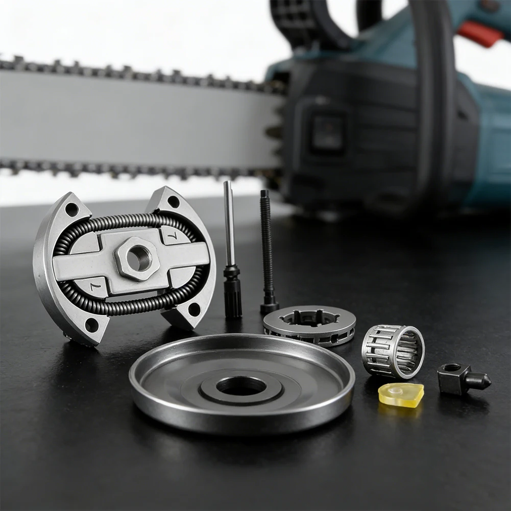 7T Clutch Drum 3/8 in Pitch 19mm Bore with Rim Sprocket Chain Tensioner Oil Pump Tube for Chainsaw 50 51 154 254