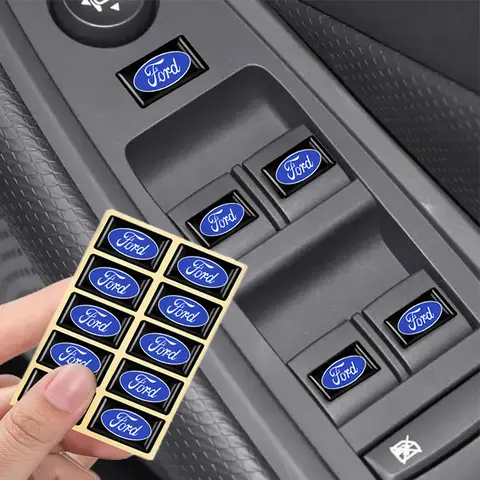 3D 로고 에폭시 레진 짧은 자동차 스티커 차체 장식 데칼 자동차 액세서리 포드 포커스 ST mk2 피에스타 2 머스탱 파티 쿠가 mk7 엣지용