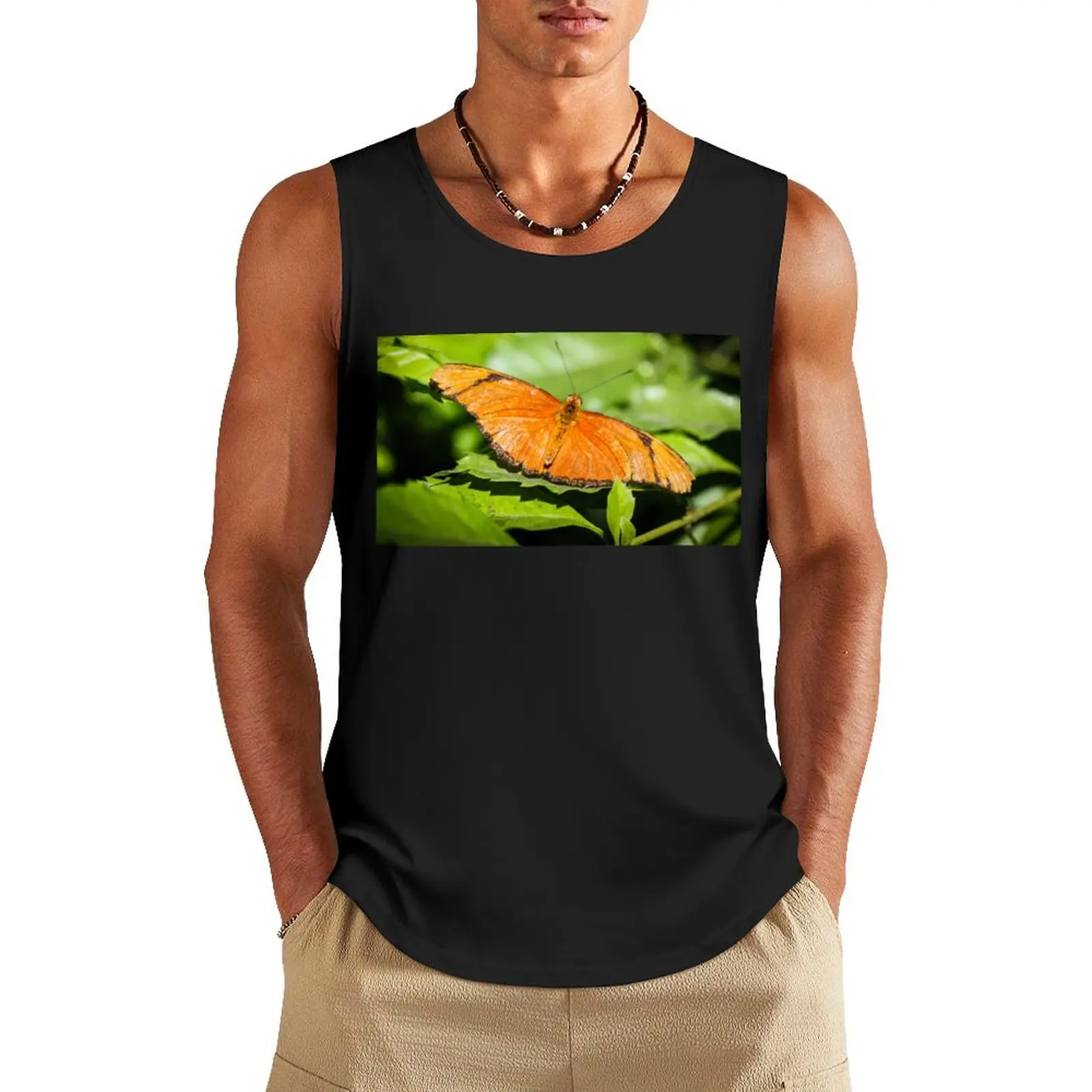 

Julia Heliconian Dryas Julia Tank Top Men's summer vest gym clothes man fitness