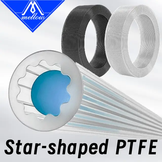 Mellow Star Shaped Japanese Materials PTFE Tube 4mm OD Teflonto
