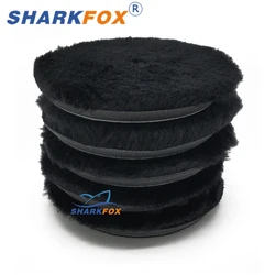 Sharkfox 5Pcs/lot 5/6 inch Blacke Woolen Polishing Pad Car Paint Polishing Buffing Wool Pad For Waxing Buffer Polisher Use